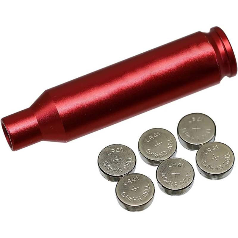 6.5CREEDMOOR Bore Sight Laser Red Dot Patruuna Laserreikätähtäin kahdella paristosarjalla