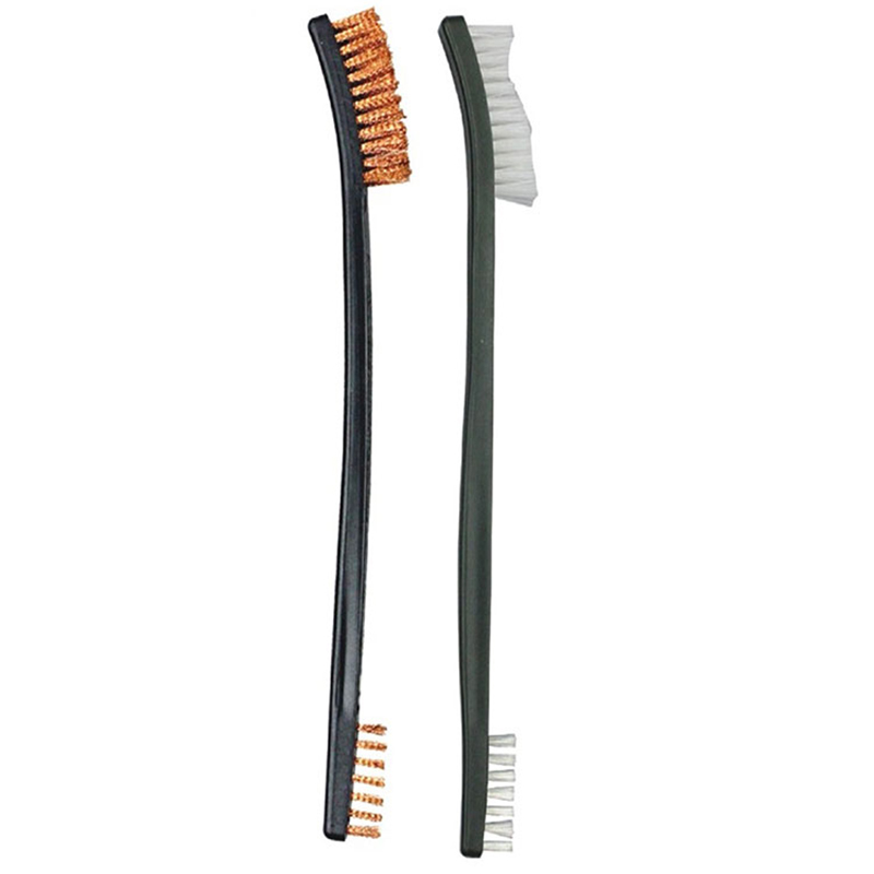 Kaksipäätinen apupistoolin puhdistuskäsiharja messinkilangat