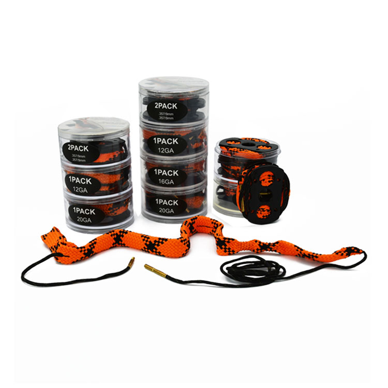 Gun Cleaning Bore Rope Snake -monikerroksinen pakkaus