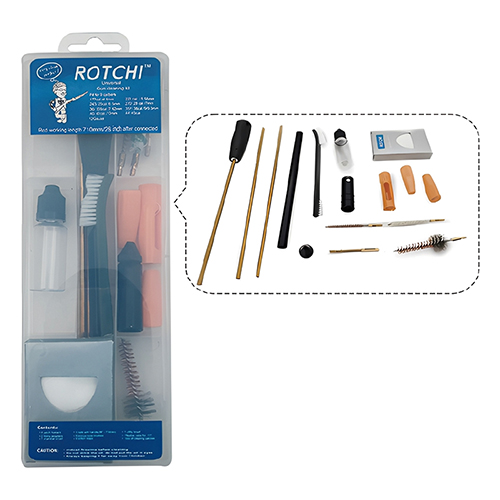 Kiväärisarja, jossa on poraohjain ja aseöljy