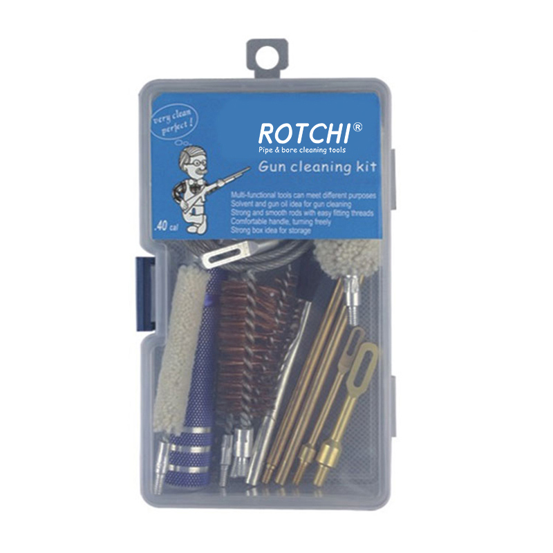 Universaali aseenpuhdistussarja Muovilaatikko pakattuna